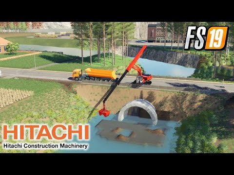 NEW !!! 🚧 FS19 HITACHI ZAXIS 350 TELESCOPIC ARM 🚧 FORESTRY AND EXCAVATION MAP FARMING SIMULATOR MODS