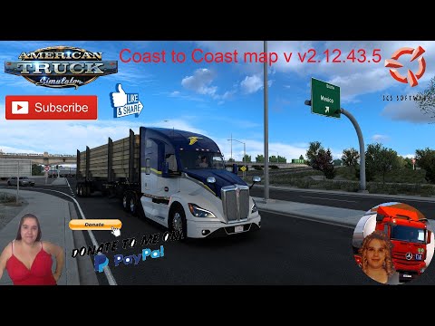 American Truck Simulator (1.43) Coast to Coast Map v2.12.43.5 [1.43] New Version + DLC&#039;s &amp; Mods