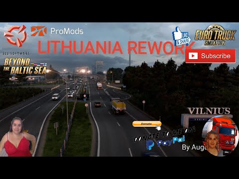 Euro Truck Simulator 2 (1.44) Vilnius Rework for Lithuania Promods add-on by AUGUBOR + DLC&#039;s &amp; Mods