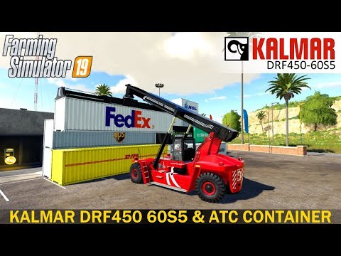 Farming Simulator 19 - KALMAR DRF450 60S5 AND ATC CONTAINER PACK