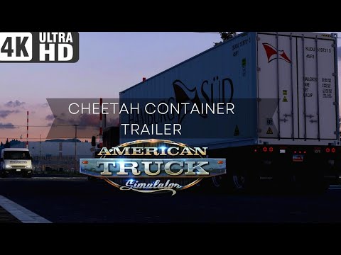 ATS Mods 4K★ [v1.48] Cheetah Container Trailer 1.48.5 - American Truck Simulator