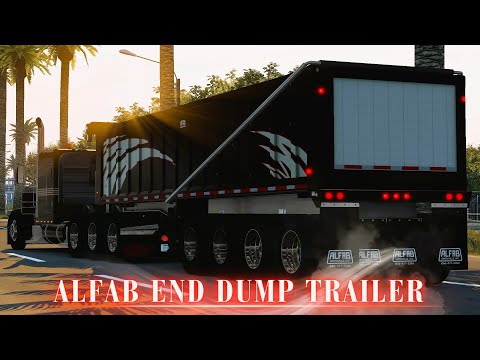 ATS Mods 4K★ 1.49 | Alfab End Dump Trailer - American Truck Simulator