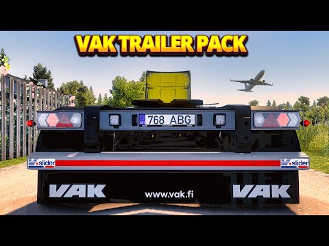 VAK Trailer Pack by Kast v2.7.6 Mod For ETS2 1.46 | ETS2 1.46 MODS
