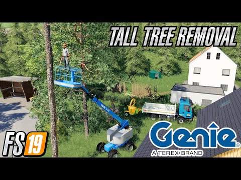 FS19 TALL TREE REMOVAL BACK YARD CHUNK OUT PUBLIC WORKS LES PETITES COLLINES FARMING SIMULATOR 19