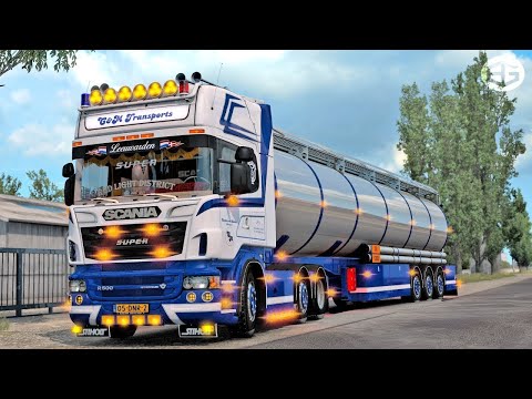 Euro Truck Simulator 2. Scania_L6___V8_Open_pipe_R_S_FKM_N_G_2.5. TruckersMP.