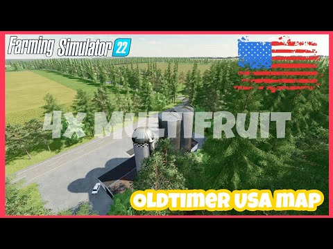 OLDTIMER USA 4X MULTIFRUIT - NEW MOD MAP: FARMING SIMULATOR 22 *FLY OVER*