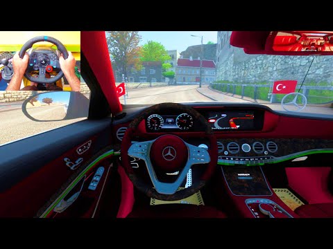 Mercedes Maybach s650 | ETS2 1.46 | Steering wheel gameplay