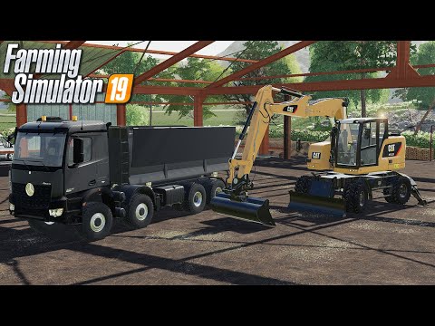 🚧 WORKING WITH CAT M315F 🚧||CONSTRUCTION TIMELAPSE ON CHAMPS DE FRANCE V2|| FS19 MINING MODS