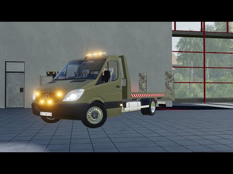 Mercedes Sprinter Autotransporter - Farming Simulator 2019 [FS 19 LS 19 Towtruck Car Mod]