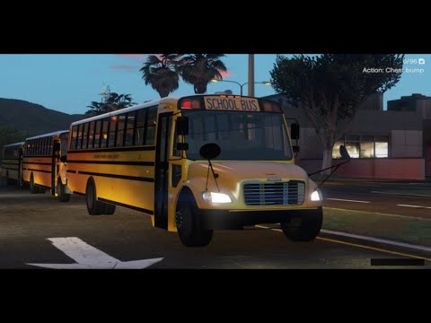 Grand Theft Auto V Thomas Freightliner C2 School Bus