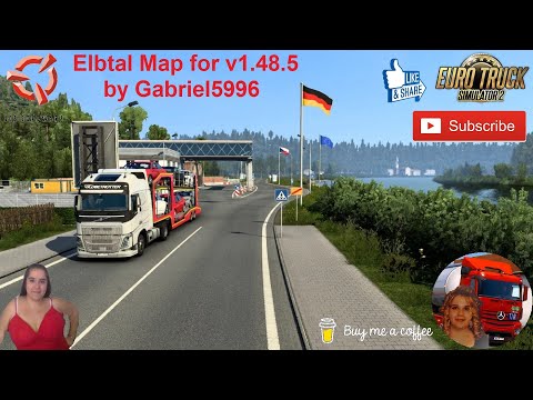 Euro Truck Simulator 2 (1.48.5) Elbtal Map for v1.48.5 by Gabriel5996 + DLC&#039;s &amp; Mods