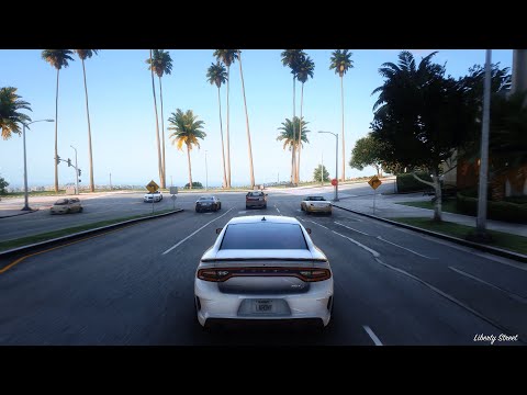 GTA 5 Dodge Charger SRT Hellcat Ultra Realistic Graphics Mod Gameplay