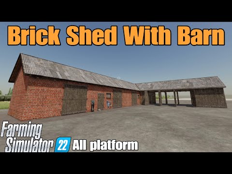 Brick Shed With Barn / FS22 mod test for all platforms