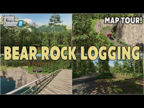 “BEAR ROCK LOGGING” | FS22 MAP TOUR! NEW MOD MAP | Farming Simulator 22 (Review) PS5.