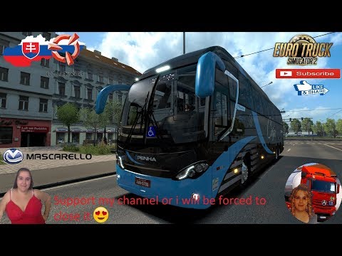 Euro Truck Simulator 2 (1.36) Bus Mercedes-Benz Mascarello Roma R8 V1.1 + DLC&#039;s &amp; Mods