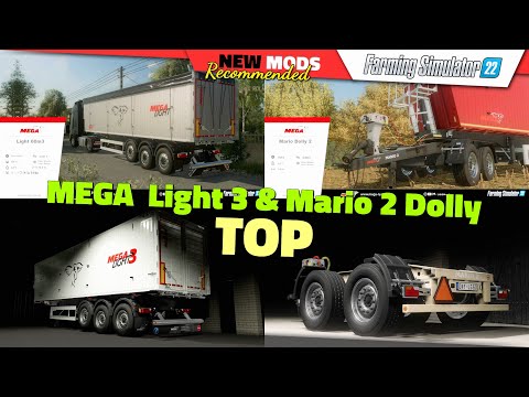 FS22 | MEGA Mario 2 Dolly, MEGA Light 3 - Farming Simulator 22 New Mods Review 2K60