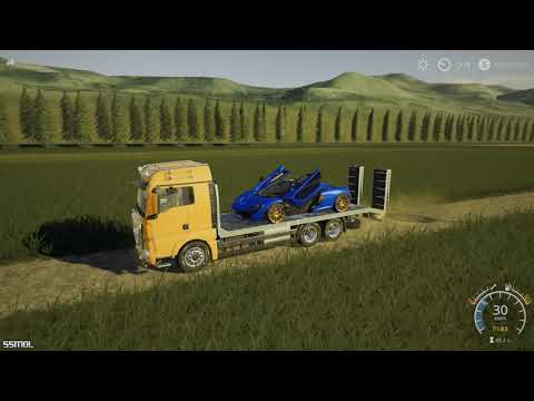 Farming Simulator 2019 mods MAN TGX Transporter &amp; EDM FS19 MClaren P1
