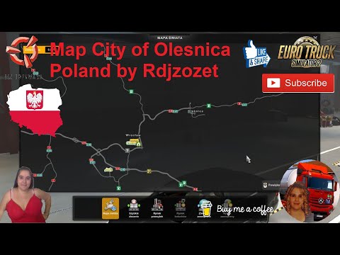 Euro Truck Simulator 2 (1.45) Map City of Olesnica Poland by Rdjzozet First Look + DLC&#039;s &amp; Mods