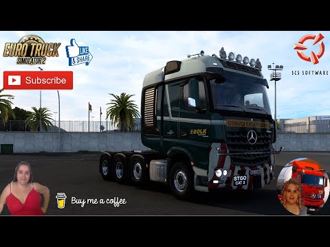 Euro Truck Simulator 2 (1.46) Mercedes Benz Big Stars Actros/Arocs SLT v1.7.1 [1.46] + DLC&#039;s &amp; Mods