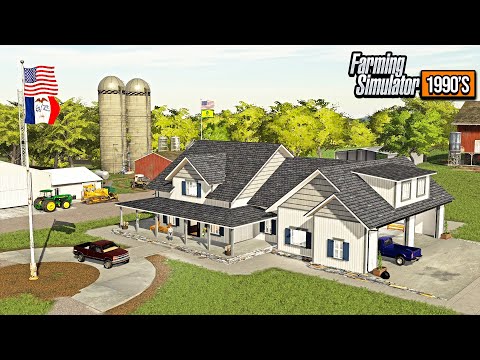 BUILDING NEW $400,000 FARM HOUSE! (DEMOLITION &amp; BUILD) | FARMING SIMULATOR 1990&#039;s