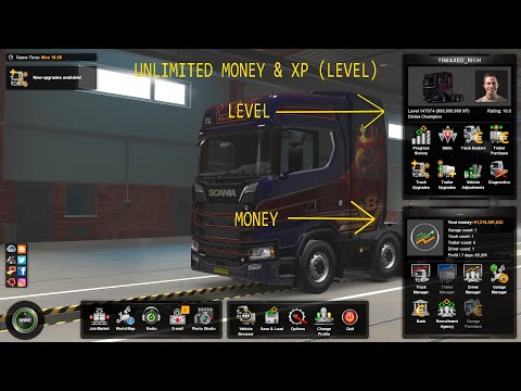 Unlimited Money And XP Level Method Tutorial 2023| Euro Truck Simulator 2 &amp; American Truck Simulator