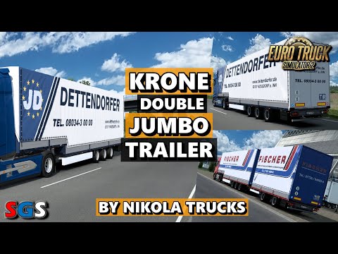 |ETS2 1.46| Krone SD27 Double Jumbo Trailer by @NikolaTrucks [Trailer Mod]