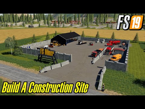 FS19 BUILD NEW CONSTRUCTION SITE VALLEY CREST FARM MAP FARMING SIMULATOR 19 MINING GAMEPLAY
