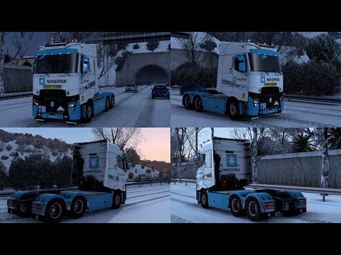 RODONITCHO MODS ETS2 1.48.1.6S 152/08/1306/2023/2304 SKIN MAERSK RENAULT T 1.0 1.40 1.48