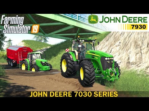 Farming Simulator 19 - JOHN DEERE 7030 SERIES Pulls the Tractor and Trailer out of Dirt