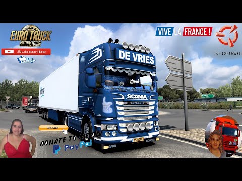 Euro Truck Simulator 2 (1.40 Beta) Scania R580 De Vries Delivery in Corsica France + DLC&#039;s &amp; Mods