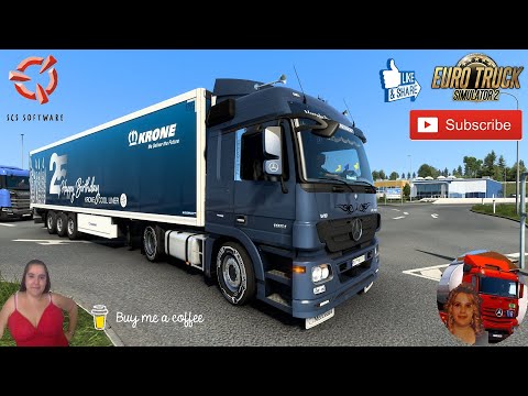 Euro Truck Simulator 2 (1.45) Mercedes Actros MP3 Reworked v4.0 [Schumi] [1.45] + DLC&#039;s &amp; Mods