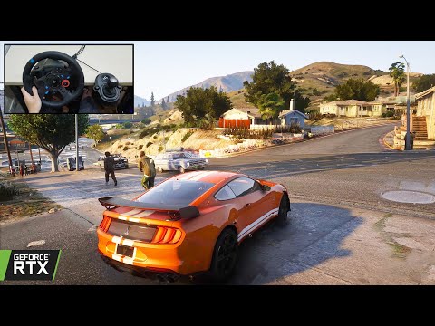 Ford Mustang Shelby GT500 - GTA 5 - Logitech G29 Gameplay