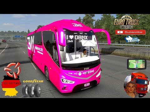 Euro Truck Simulator 2 (1.35) Volvo Irizar i8 Bus 6x2 by DBMX Travel to Germany + DLC&#039;s &amp; Mods