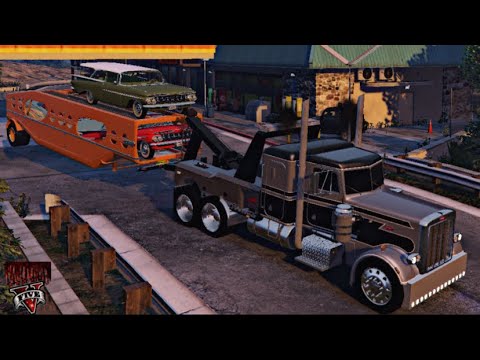 Happy Valentine&#039;s Day | 1947 MHS Car Carrier Trailer Tow | Let&#039;s Go to Work| GTA 5 Mods| 4K