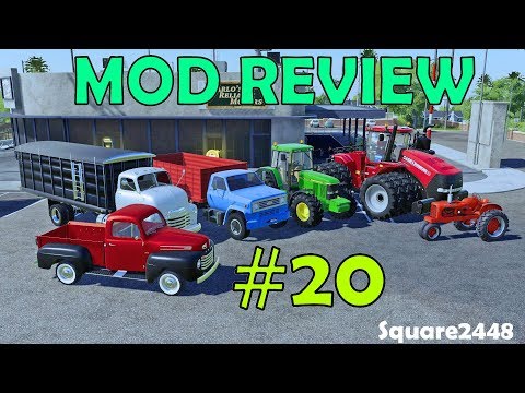 Farming Simulator 19 Mod Review #20 Ford F100, Chevy Grain Trucks, Tractors &amp; Placable Objects