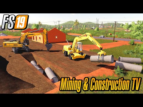 Public Works Large Concrete Tubes Mod Testing Farming Simulator 2019 Construction Mods