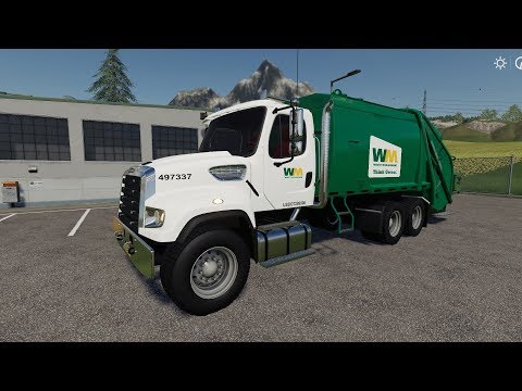 Farming Simulator 19 Freightliner Garbage Truck Mod
