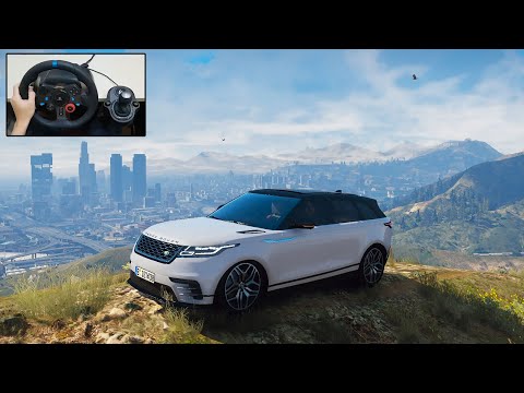 2019 Range Rover Velar Off road - GTA 5 with Steering Wheel - Logitech G29 Gameplay