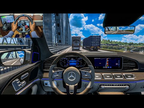Mercedes-Benz GLS Maybach 2023 | ETS2 1.50 | Euro Truck Simulator 2 Steering Wheel Gameplay | 4K