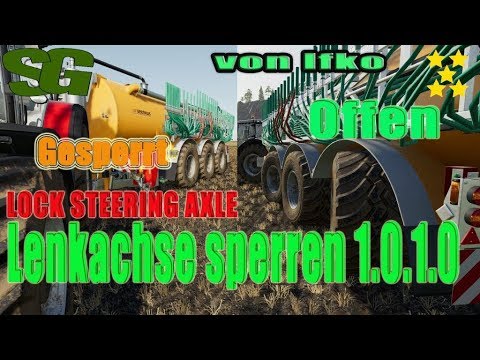 LS19 Modvorstellung Farming Simulator :Lenkachse sperren👍 ( Lock steering axle)1.0.1.0