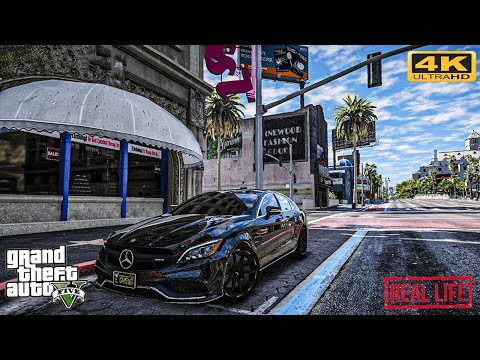 Mercedes-Benz CLS63 AMG - GTA 5 REAL LIFE - 4K GAMEPLAY | Gaming Haus