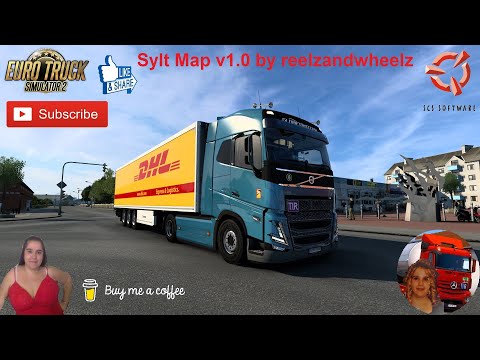 Euro Truck Simulator 2 (1.45) Sylt Map v1.0 by reelzandwheelz First Look + DLC&#039;s &amp; Mods