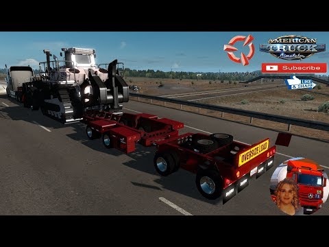 American Truck Simulator (1.36) Rackley 9 Axle Trailer 1.36x Kenworth w900 by SCS + DLC&#039;s &amp; Mods