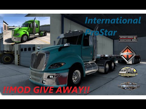 International ProStar mod give away - American Truck Simulator - Jon Ruda Flat deck Trailer