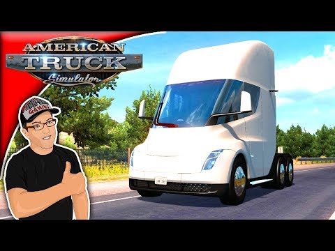 American Truck Simulator Mods Tesla Semi Truck with Trailer 2019 Mod Review