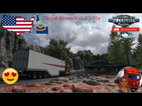 Euro Truck Simulator 2 (1.36) Great America v1.0 1.36x by Voith Idaho Volvo VNL 2018 + DLC&#039;s &amp; Mods