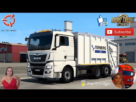 Euro Truck Simulator 2 (1.46 Beta) Garbage Truck v3.0 Beta by HamburgerLauch + DLC&#039;s &amp; Mods