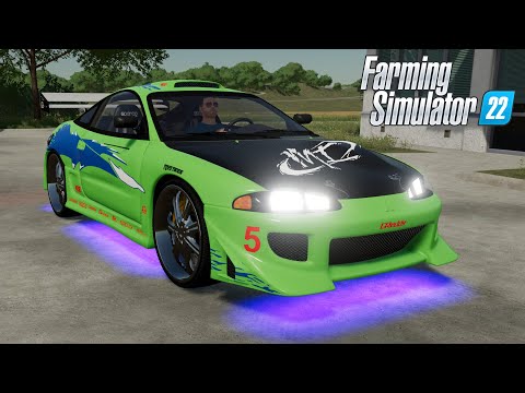 FS22 - Mitsubishi Eclipse from &quot;Fast and Furious&quot; - Car mod for Farming Simulator 2022