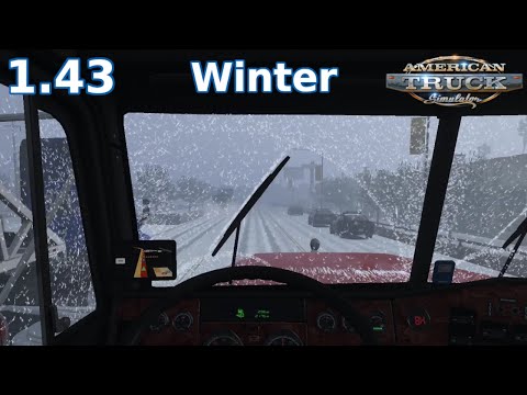 (ATS 1.43) Frosty Winter Weather Mod v4.5 + Winter Sounds