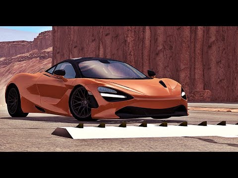 Spike Strips #1 ft. McLaren 720S - BeamNG Drive Crashes